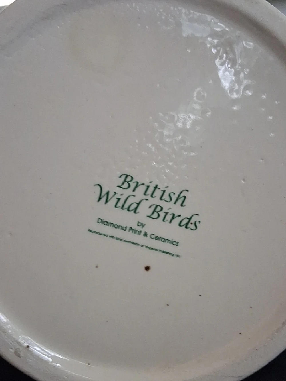 Vintage Ceramic Bird-Print Pitcher in Green and Cream - Unbranded - Picture 3 of 3
